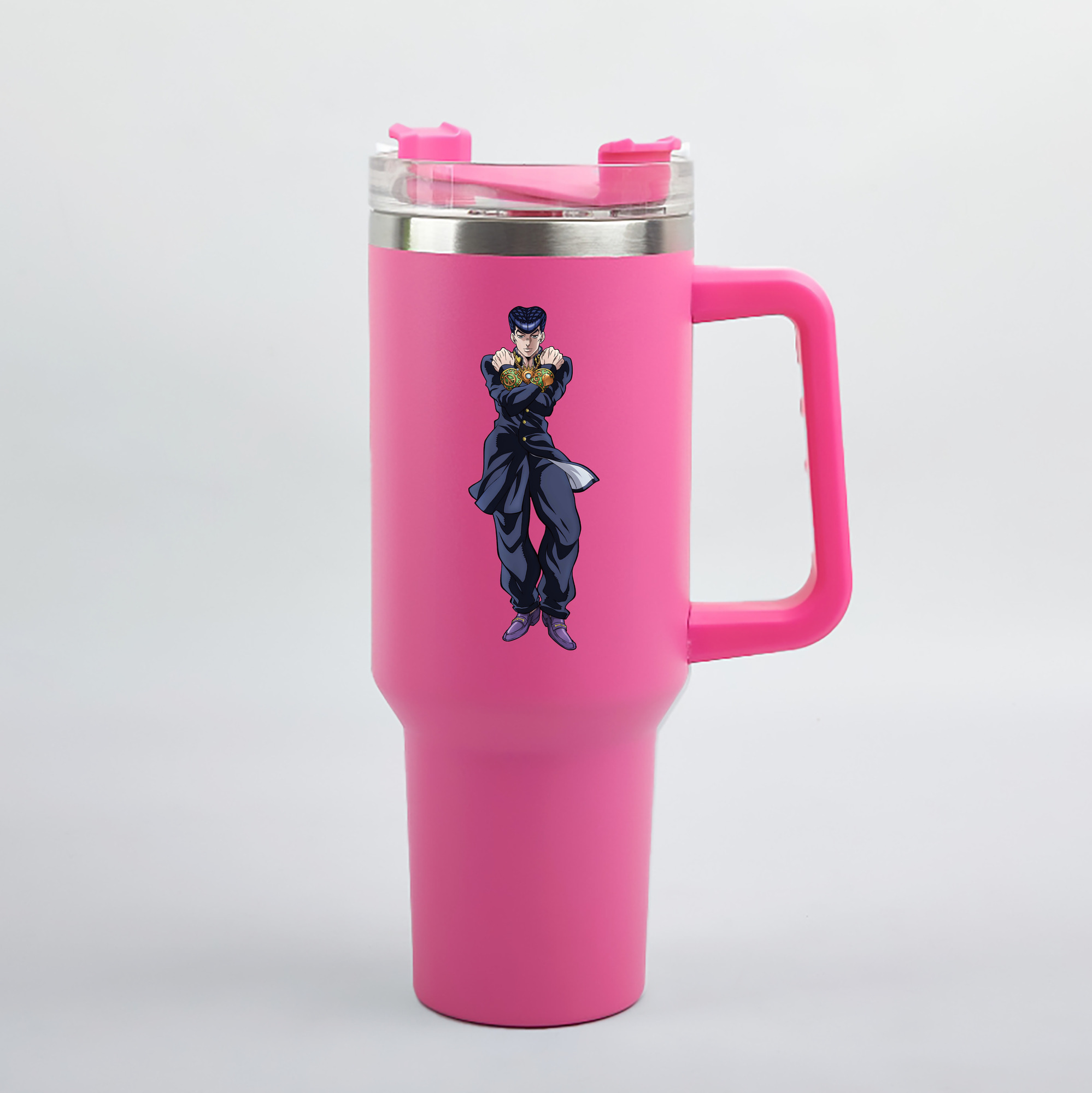 （画像用） ジョジョの奇妙な冒険 ひがしかた じょうすけ JoJo's Bizarre Adventure Higashikata Josuke 1200mL車用タンブラー（カラープリント）